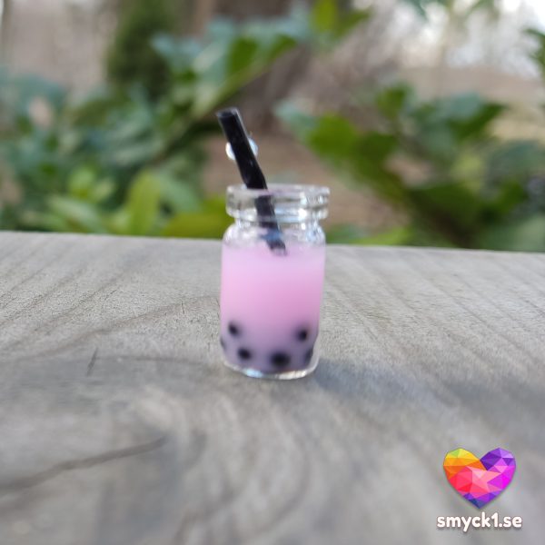 Boba-berlock - Miniatyrglas med mjölk/te i olika vackra färger - Bild 4