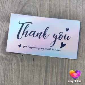 Tackkort - Holografiskt designat Thank You-kort av hög kvalitet