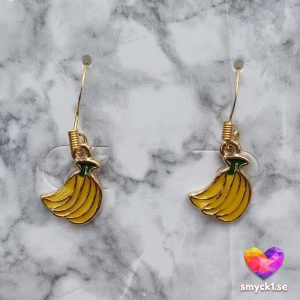 Örhängen med gula bananer